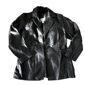 Vintage Worthington Genuine Leather Jacket Women's Size Petite Large